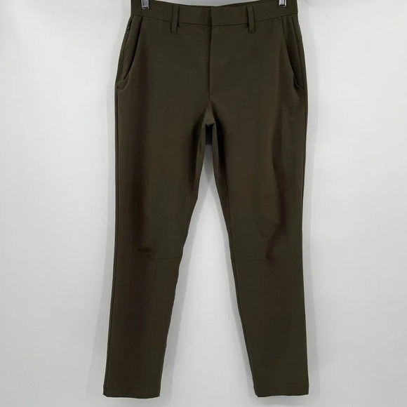 Fabletics The Only Pant Green Performance Stretch Chino Pants Men’s Size Small - Picture 3 of 9